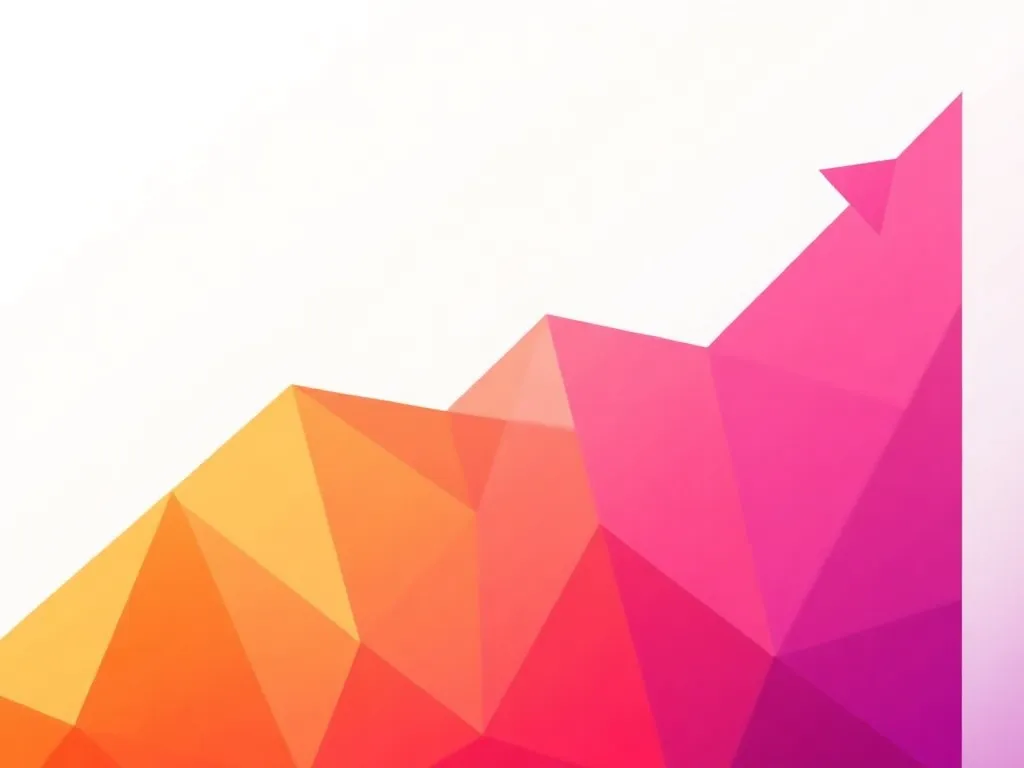 Abstract geometric shapes representing growth and deduction,